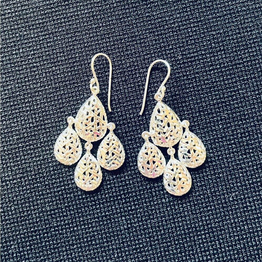 Sterling Silver Chandelier Earrings